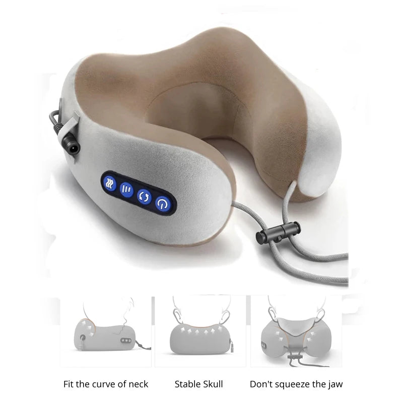 Ultimate On-the-Go U-Shaped Electric Neck & Shoulder Massager – Relax Anywhere, Anytime!