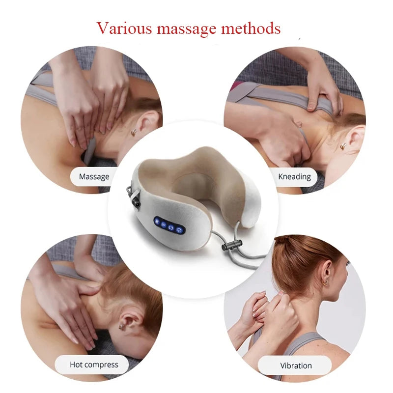 Ultimate On-the-Go U-Shaped Electric Neck & Shoulder Massager – Relax Anywhere, Anytime!